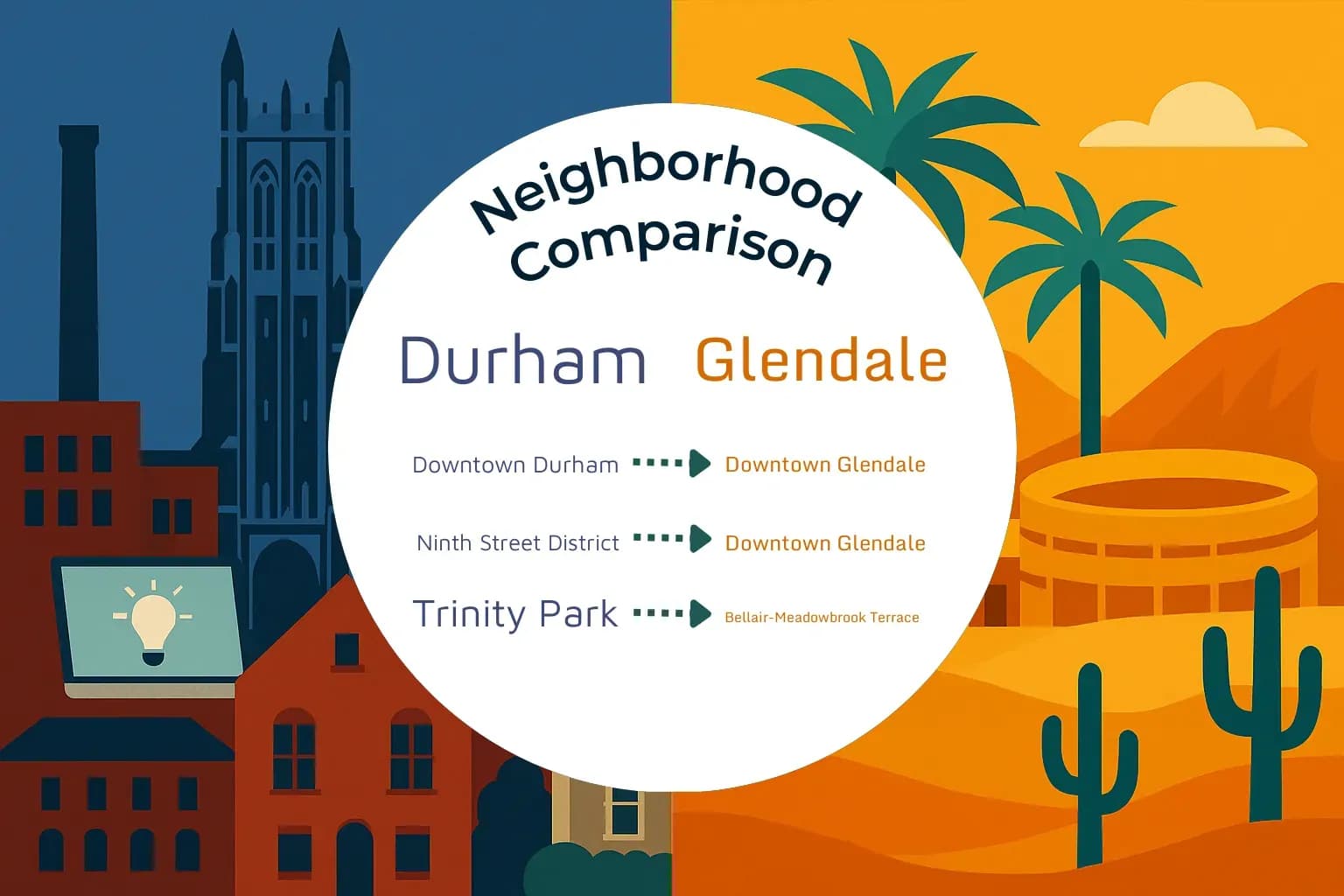 Durham vs Glendale Neighborhood Comparison