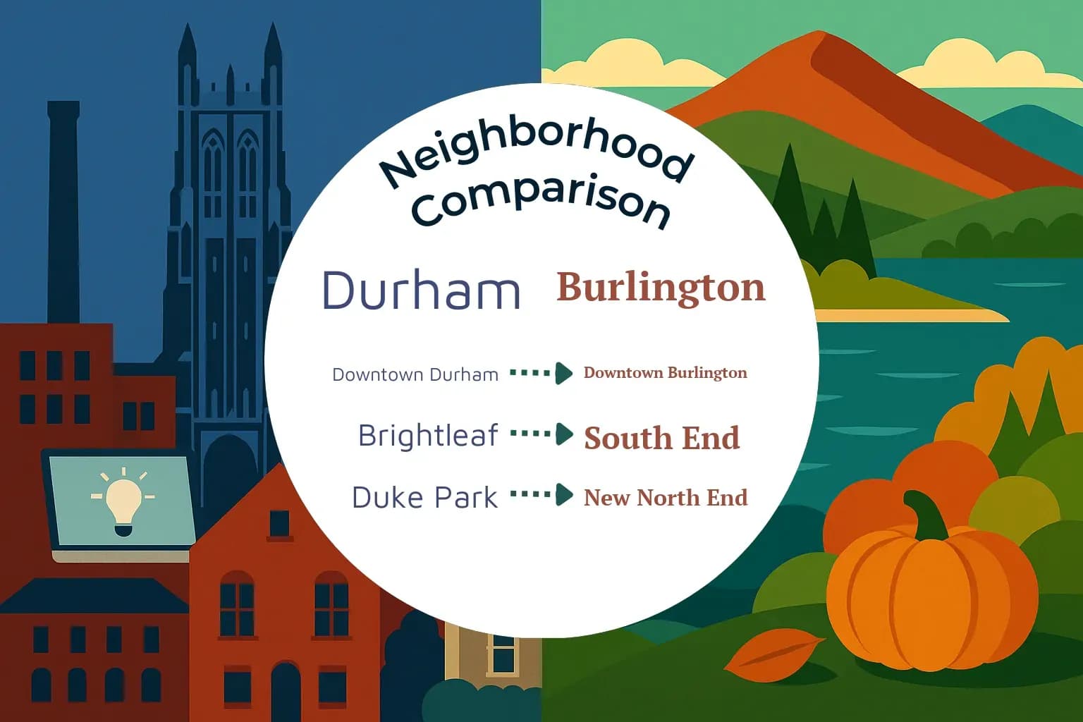 Durham vs Burlington Neighborhood Comparison