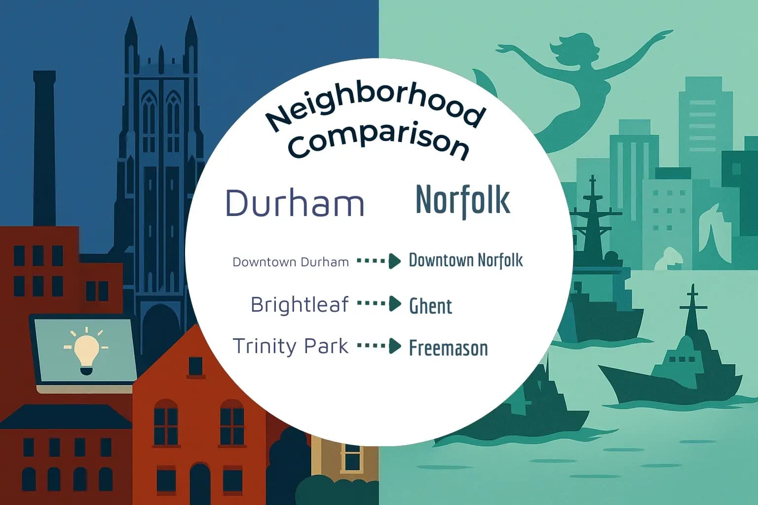 Durham vs Norfolk Neighborhood Comparison