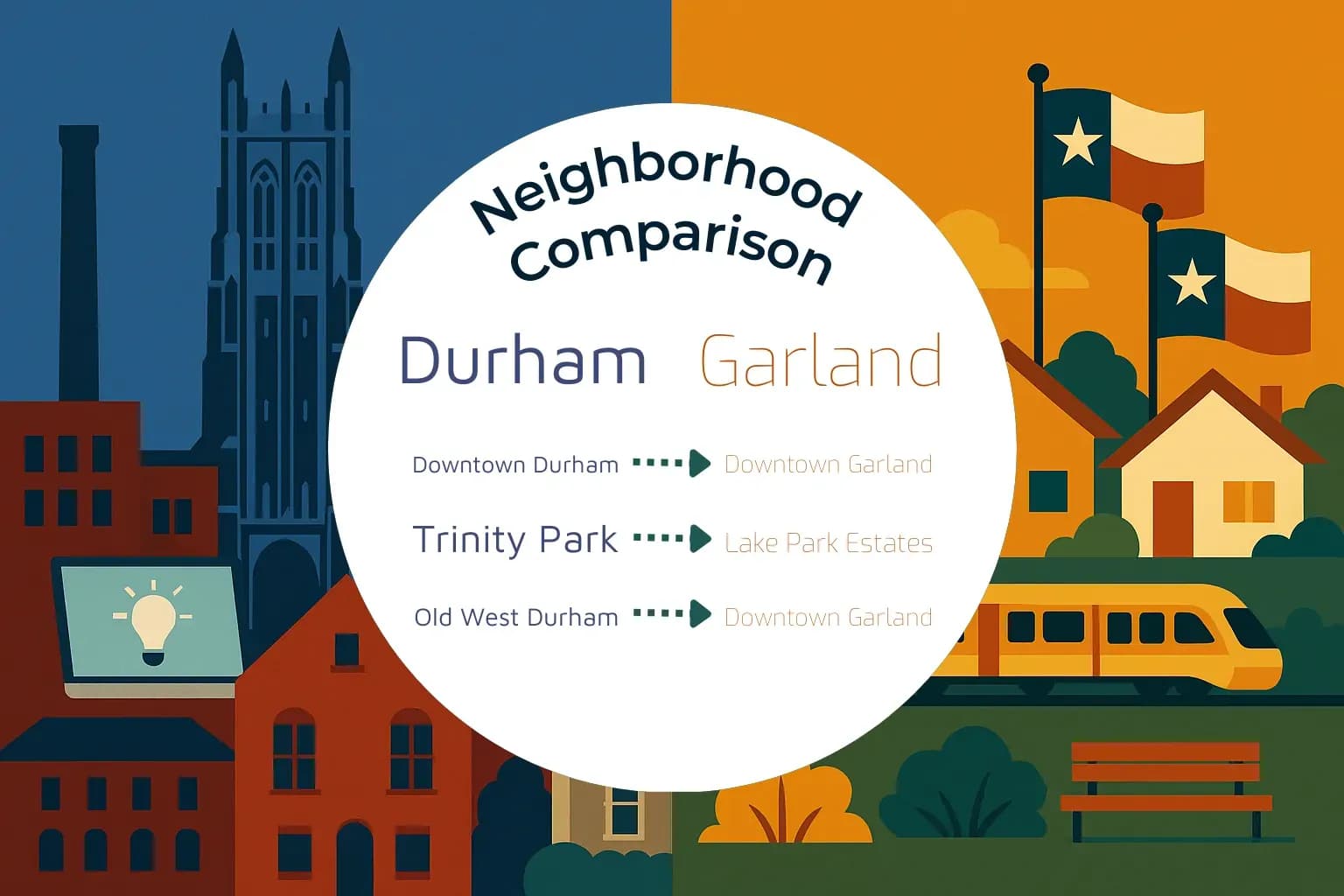 Durham vs Garland Neighborhood Comparison
