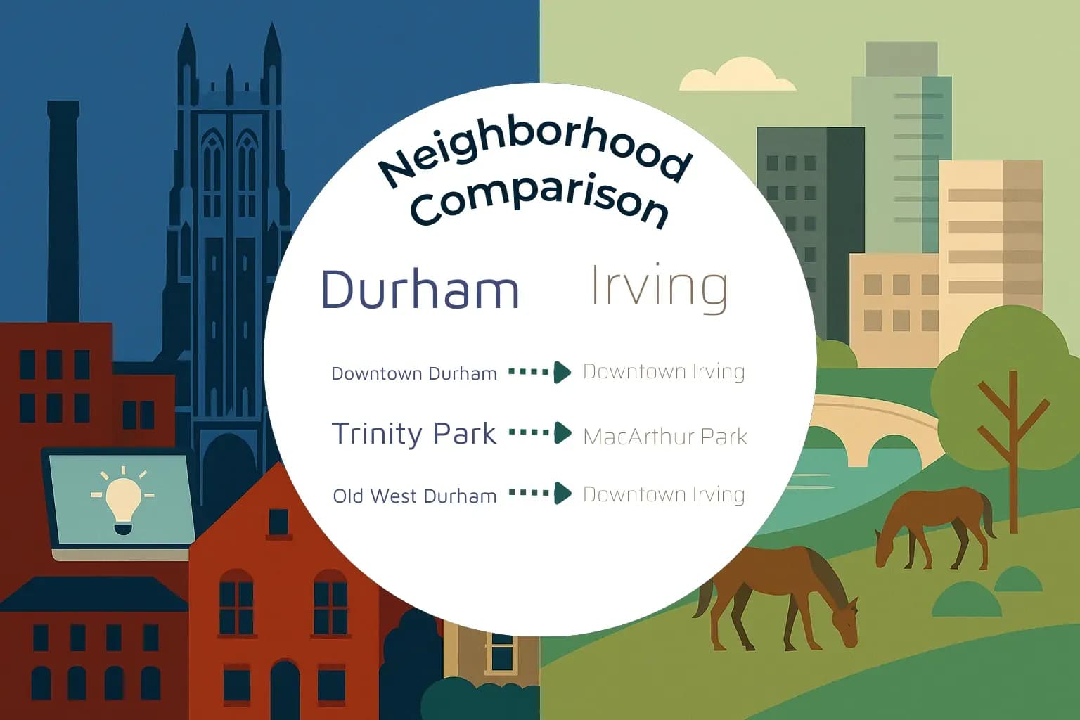 Durham vs Irving Neighborhood Comparison