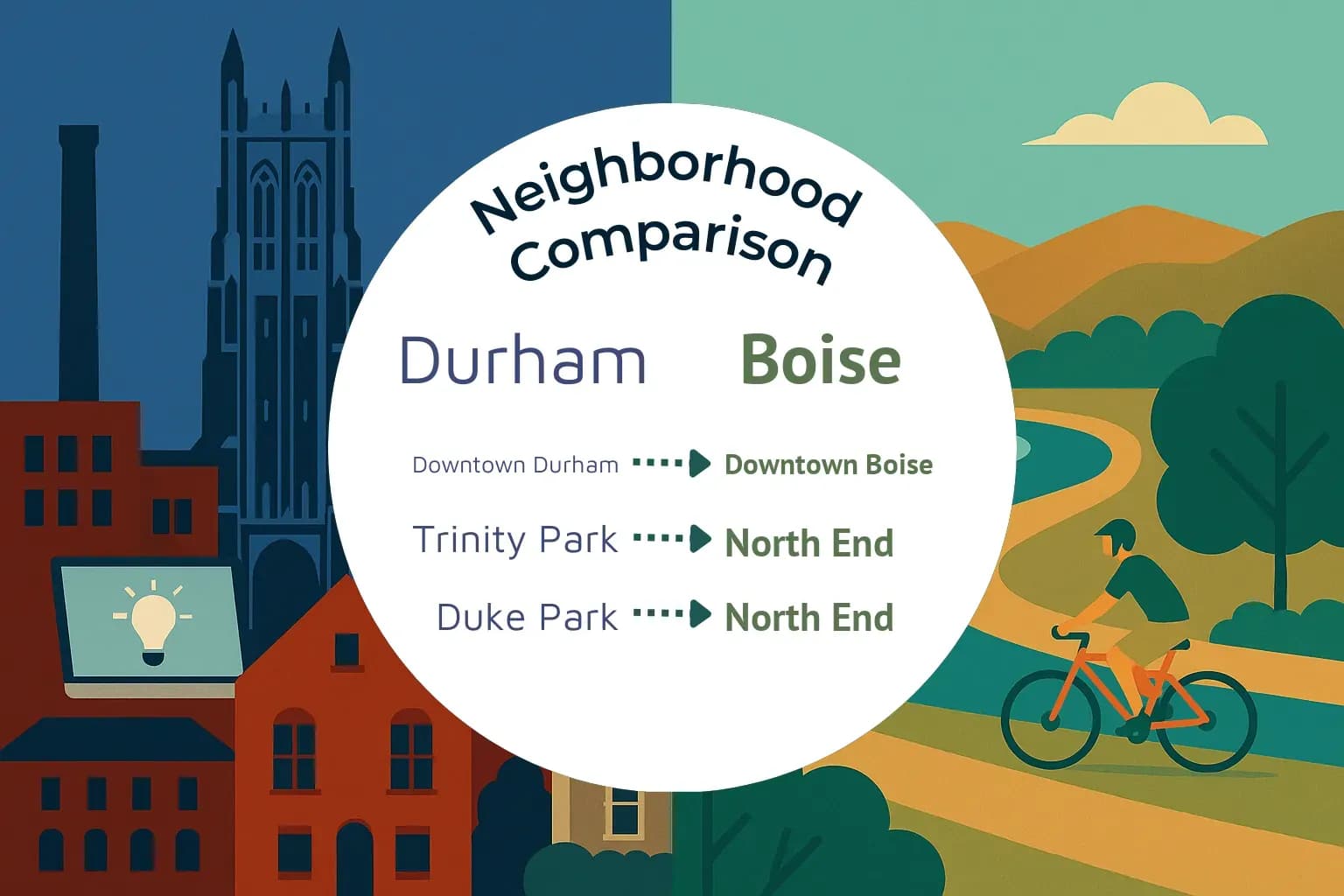 Durham vs Boise Neighborhood Comparison