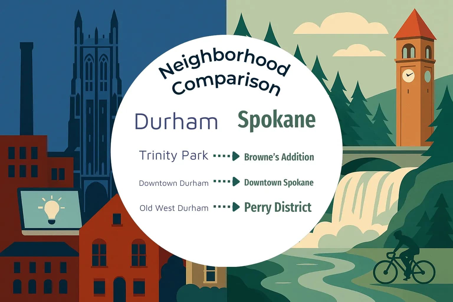 Durham vs Spokane Neighborhood Comparison