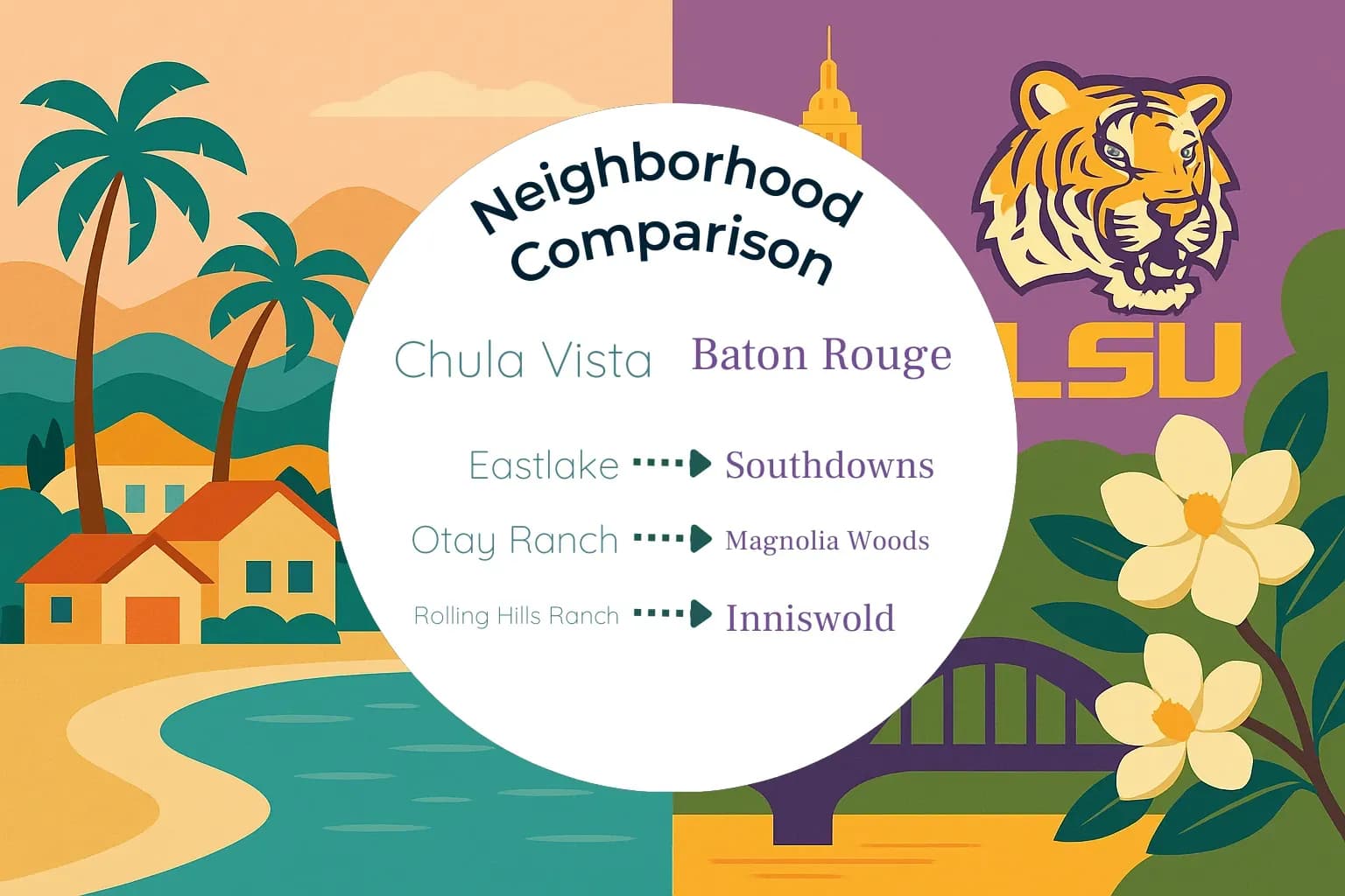 Chula Vista vs Baton Rouge Neighborhood Comparison