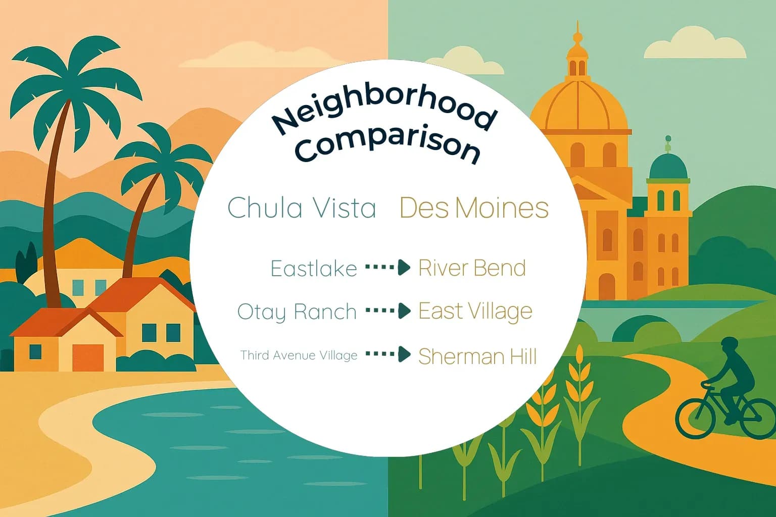Chula Vista vs Des Moines Neighborhood Comparison