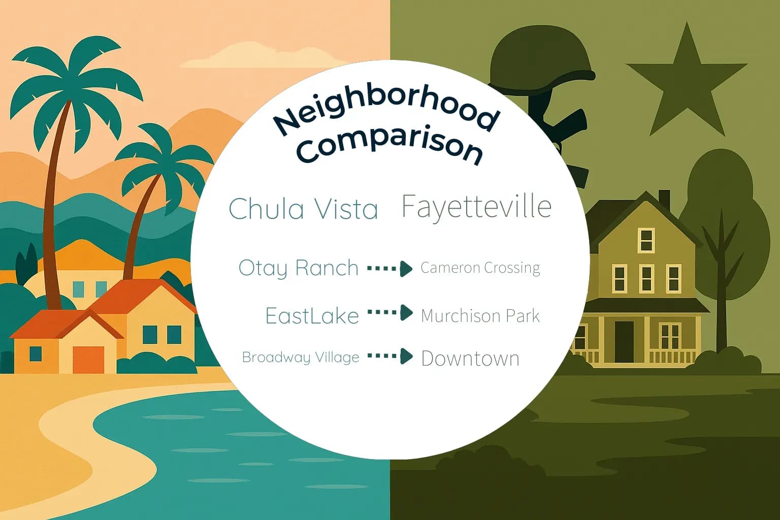 Chula Vista vs Fayetteville Neighborhood Comparison