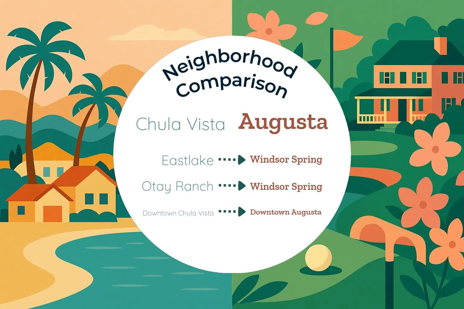 Chula Vista vs Augusta Neighborhood Comparison
