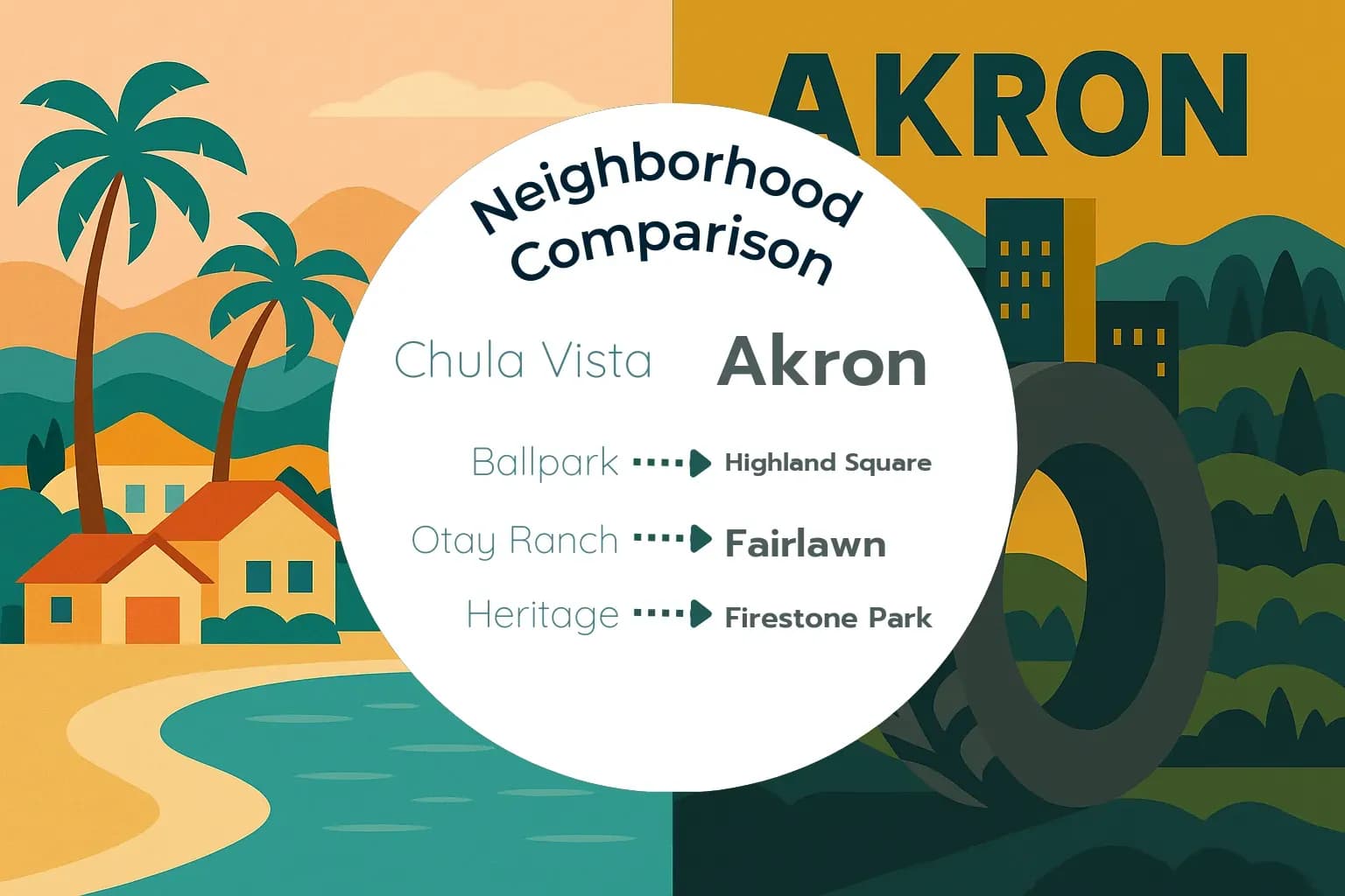 Chula Vista vs Akron Neighborhood Comparison