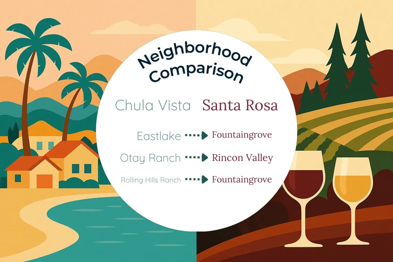 Chula Vista vs Santa Rosa Neighborhood Comparison