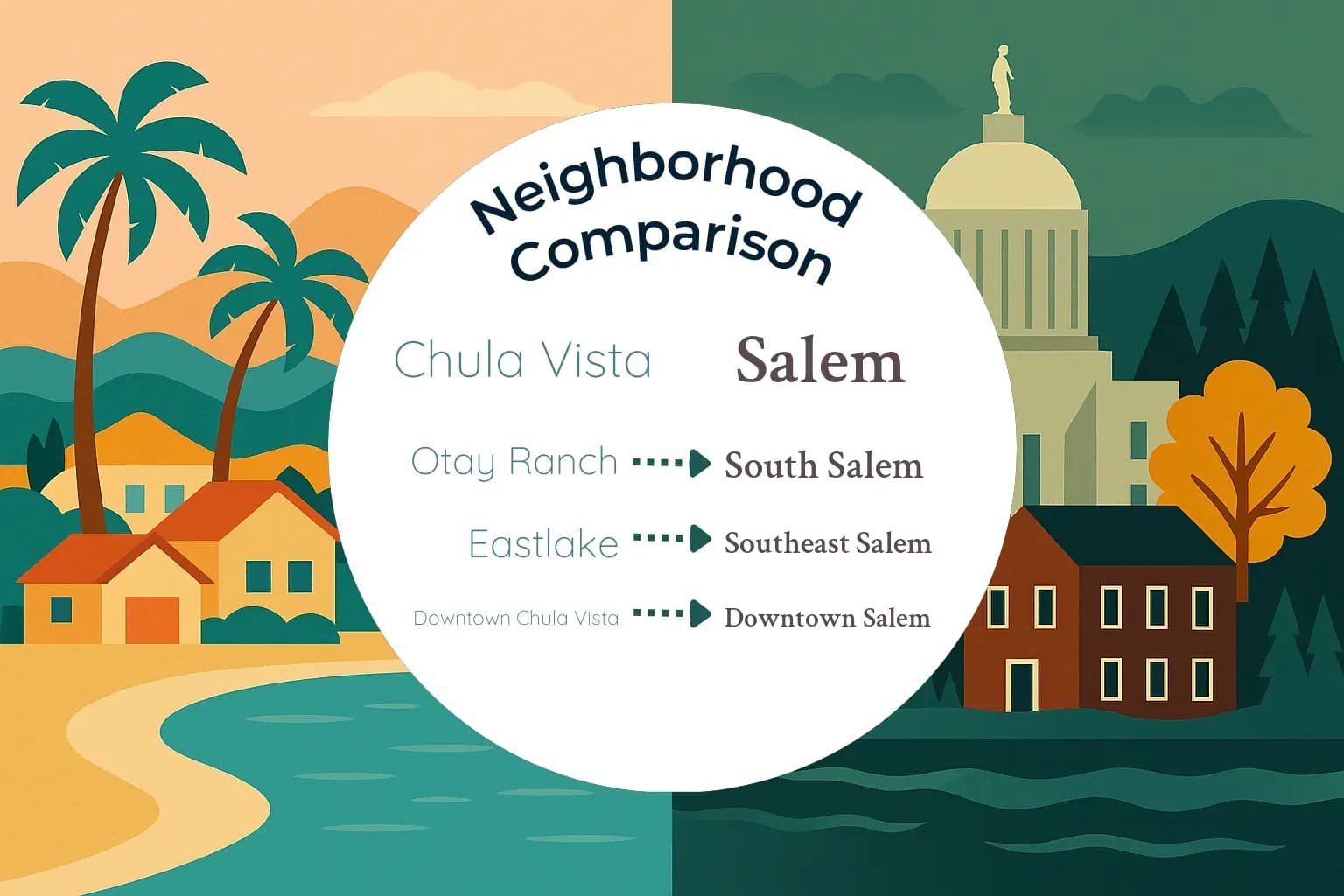 Chula Vista vs Salem Neighborhood Comparison