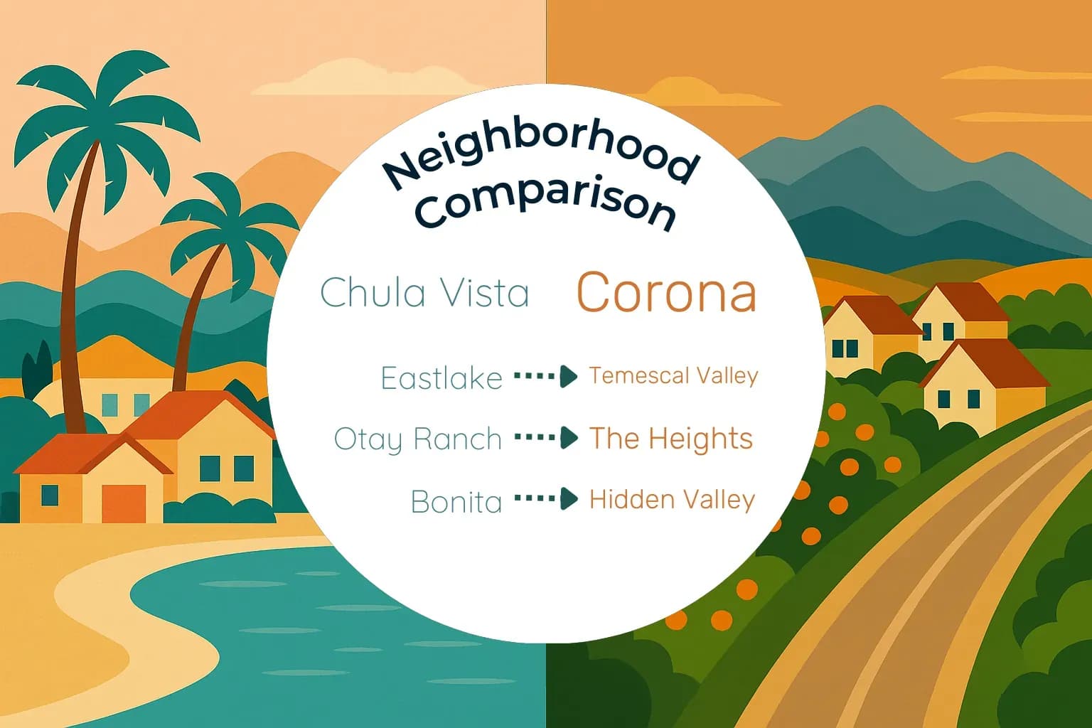 Chula Vista vs Corona Neighborhood Comparison