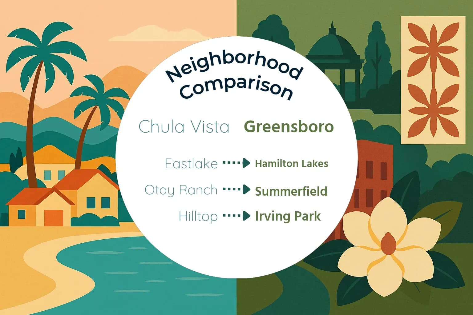 Chula Vista vs Greensboro Neighborhood Comparison