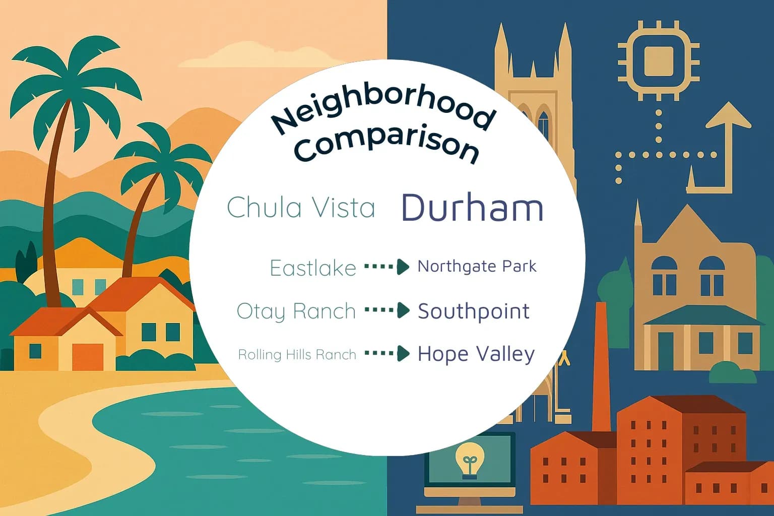 Chula Vista vs Durham Neighborhood Comparison