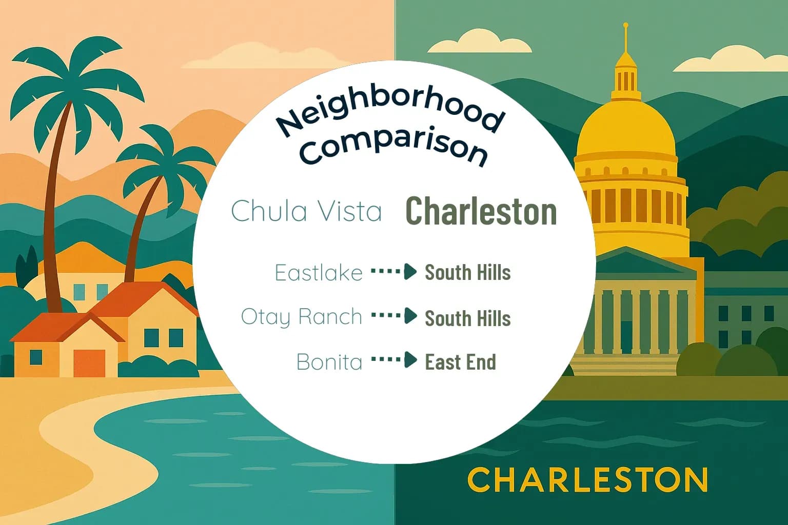Chula Vista vs Charleston Neighborhood Comparison