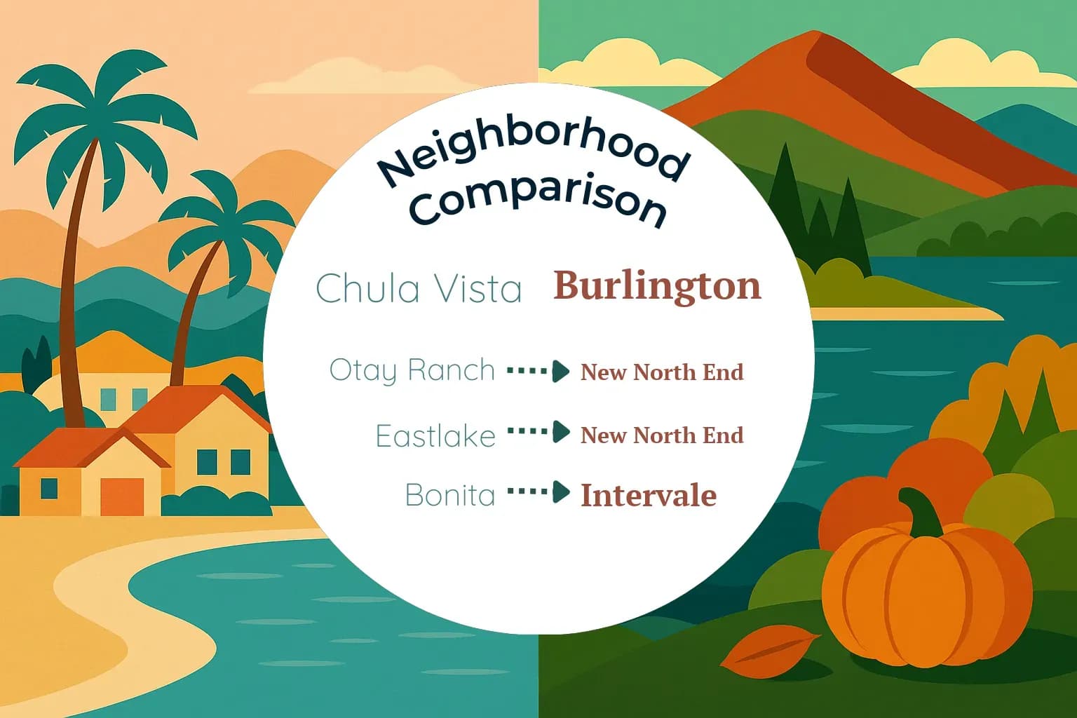Chula Vista vs Burlington Neighborhood Comparison