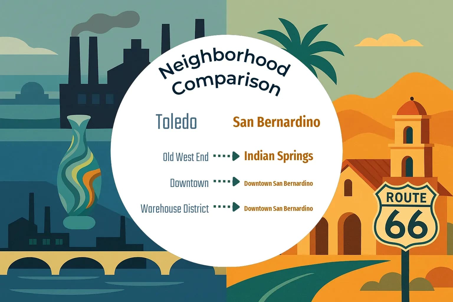 Toledo vs San Bernardino Neighborhood Comparison