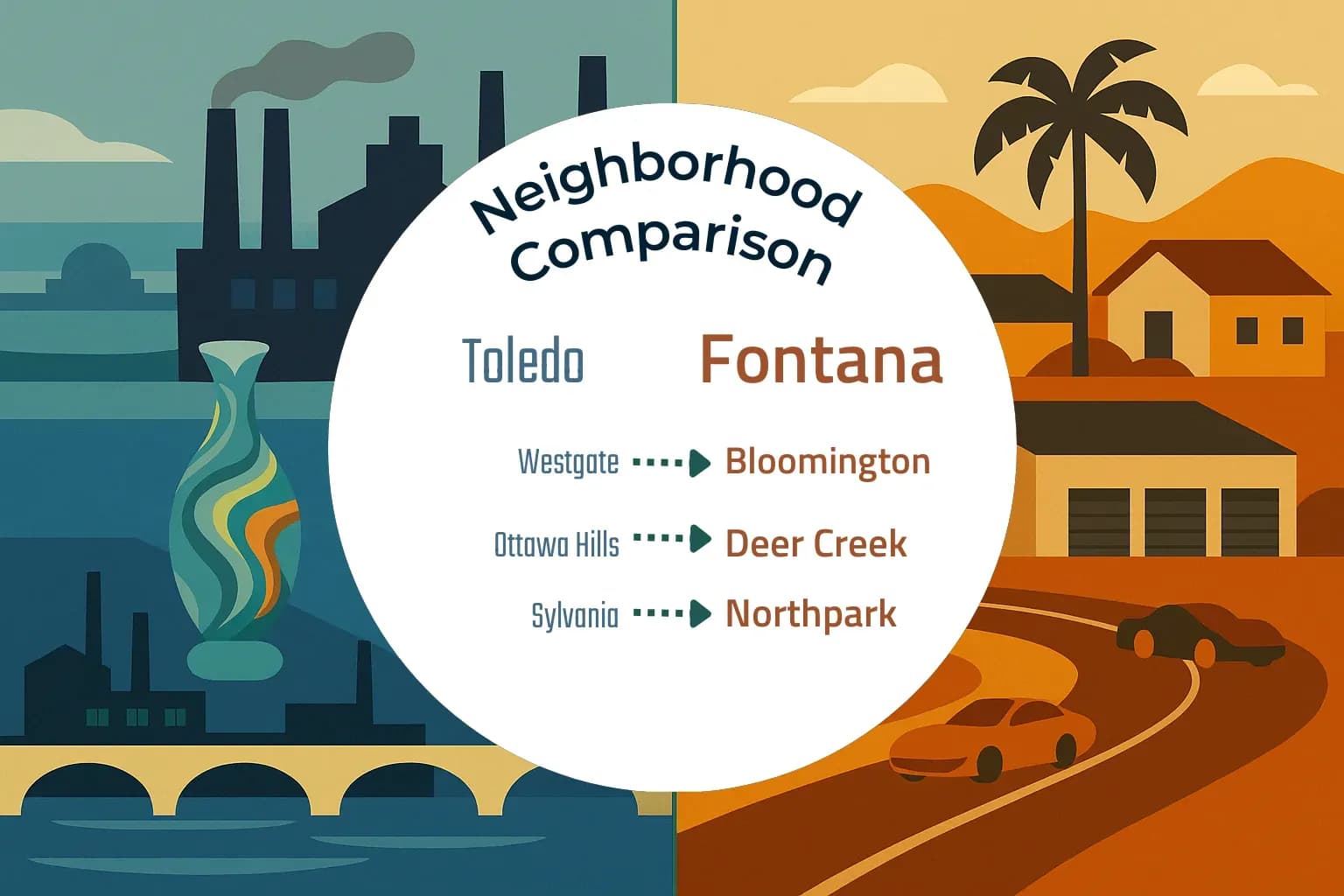Toledo vs Fontana Neighborhood Comparison