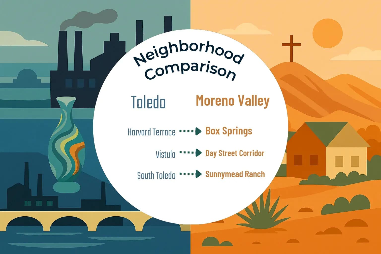 Toledo vs Moreno Valley Neighborhood Comparison