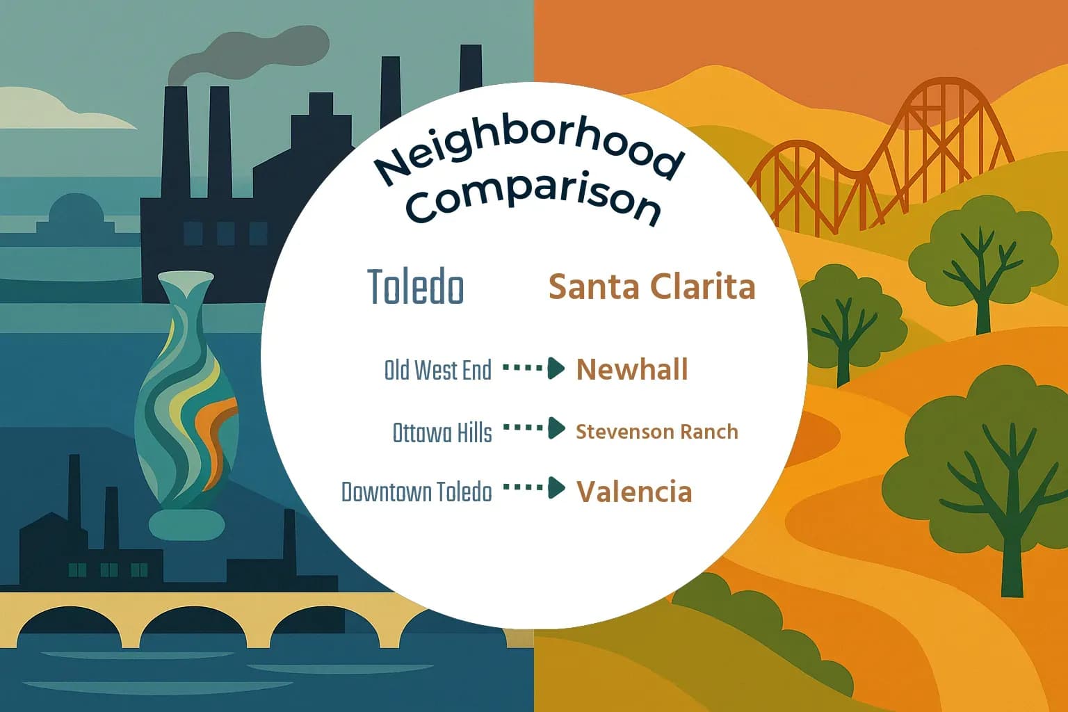 Toledo vs Santa Clarita Neighborhood Comparison