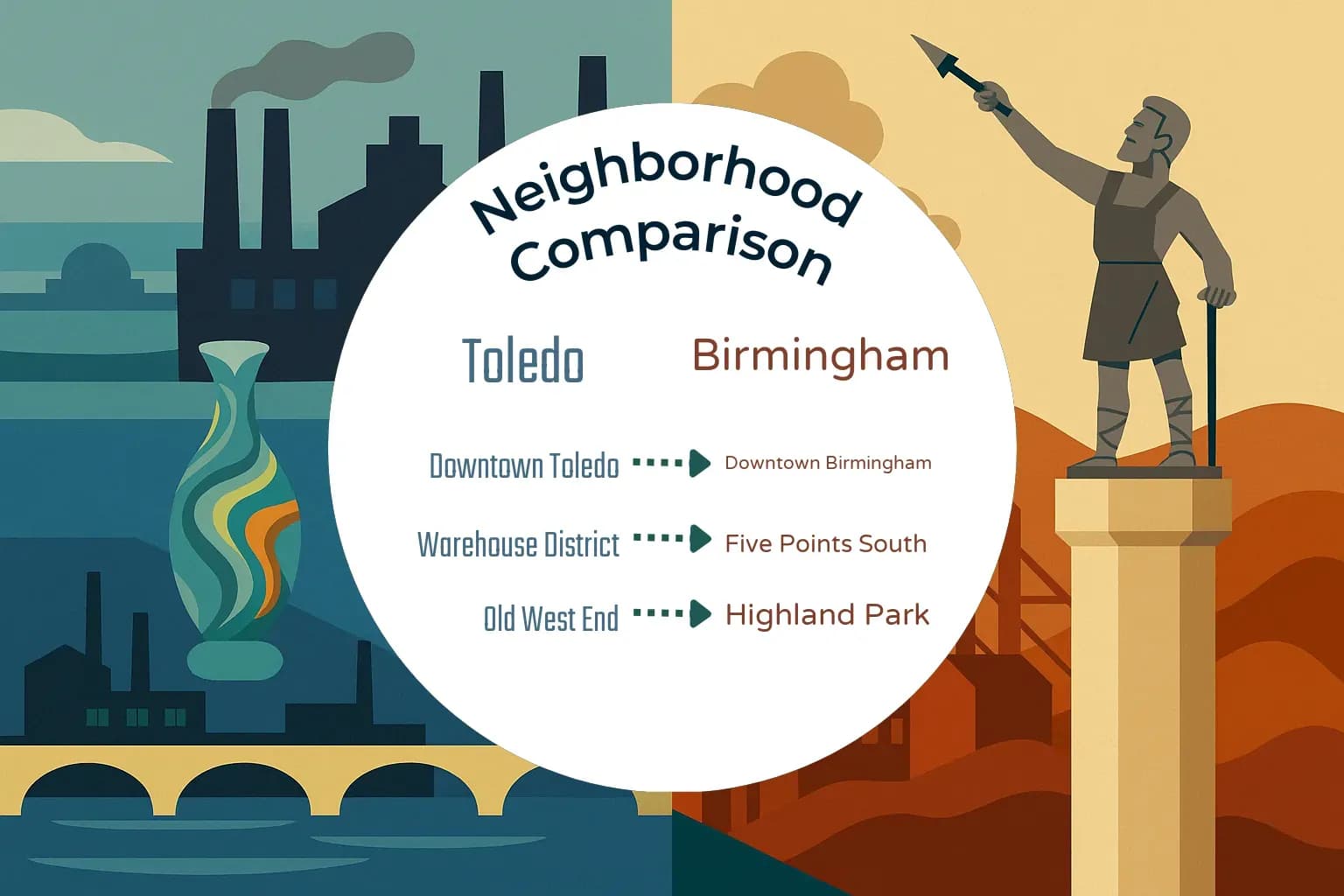 Toledo vs Birmingham Neighborhood Comparison