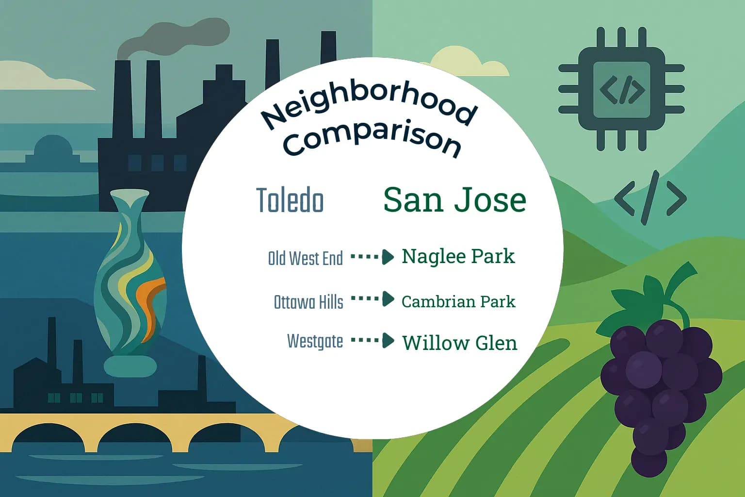 Toledo vs San Jose Neighborhood Comparison