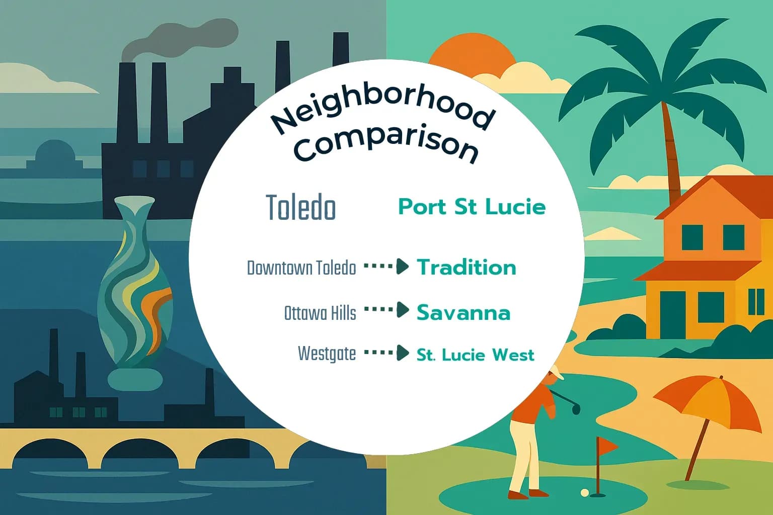 Toledo vs Port St. Lucie Neighborhood Comparison