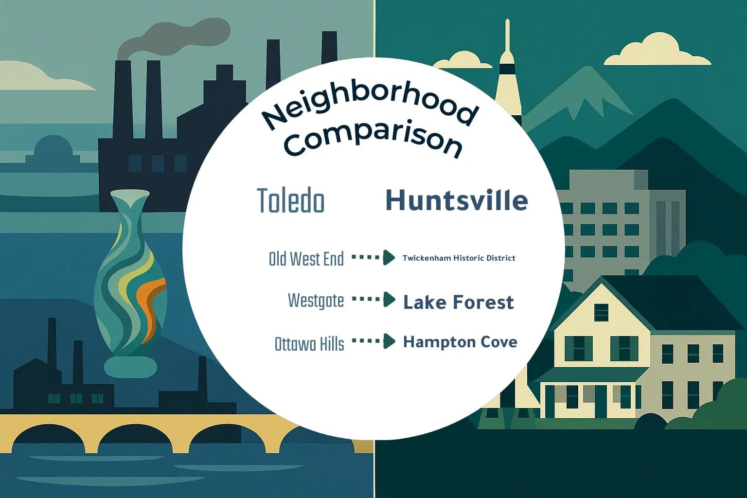 Toledo vs Huntsville Neighborhood Comparison