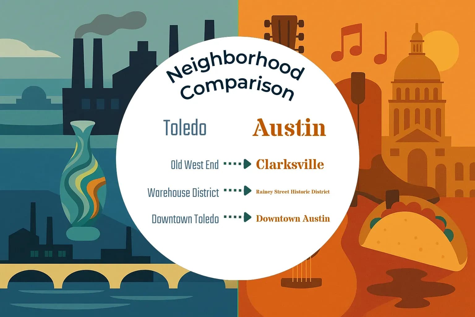Toledo vs Austin Neighborhood Comparison