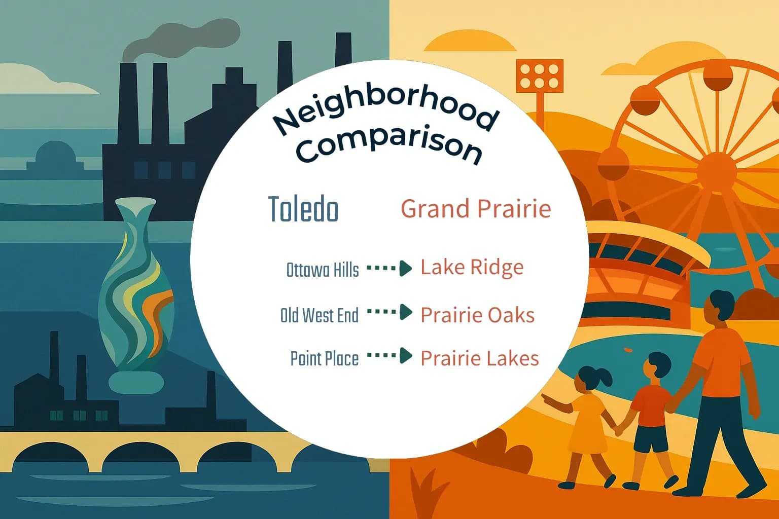 Toledo vs Grand Prairie Neighborhood Comparison