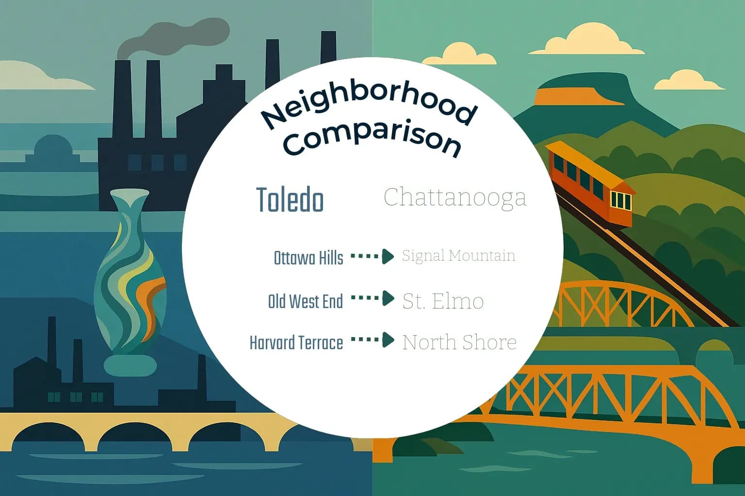 Toledo vs Chattanooga Neighborhood Comparison