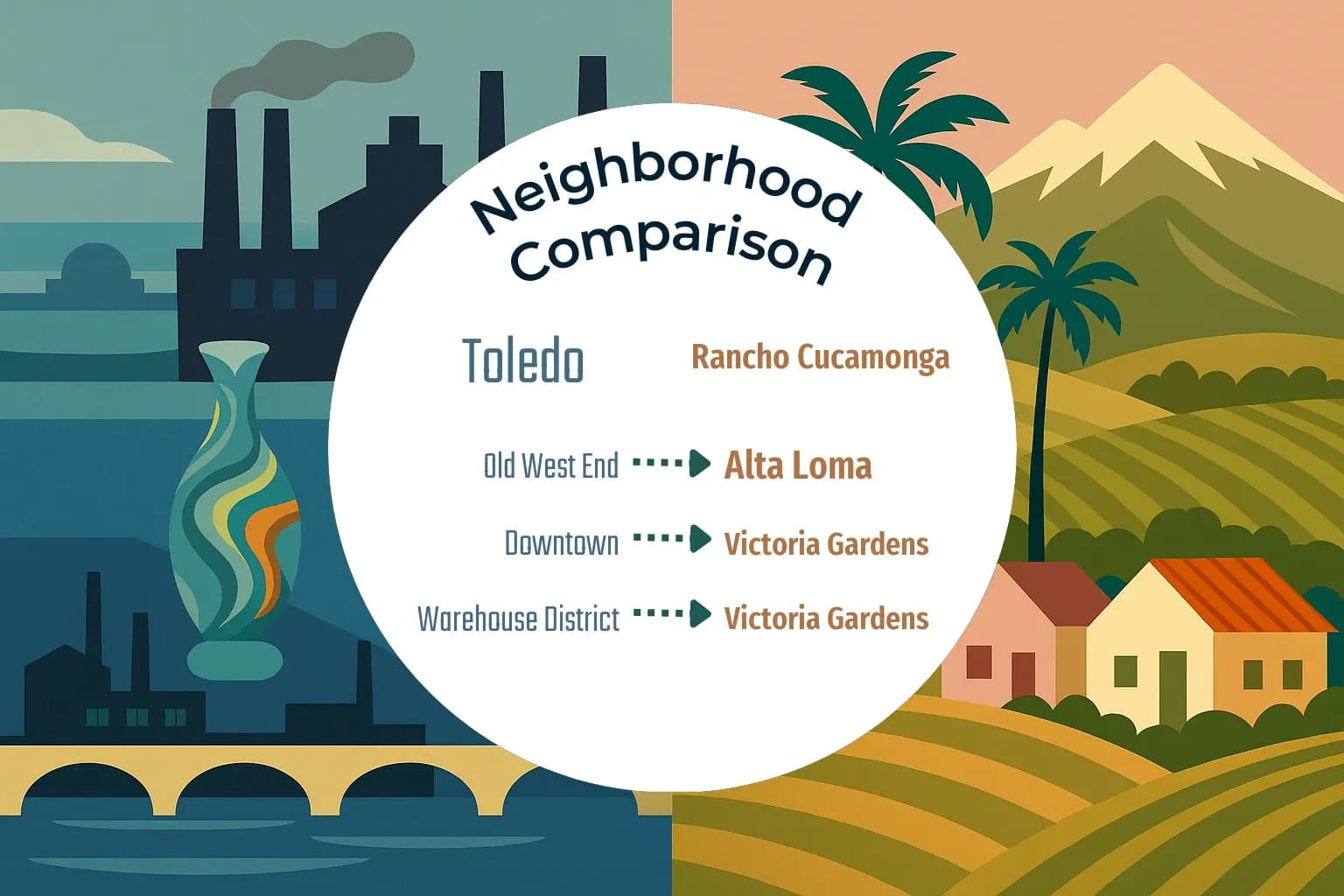 Toledo vs Rancho Cucamonga Neighborhood Comparison