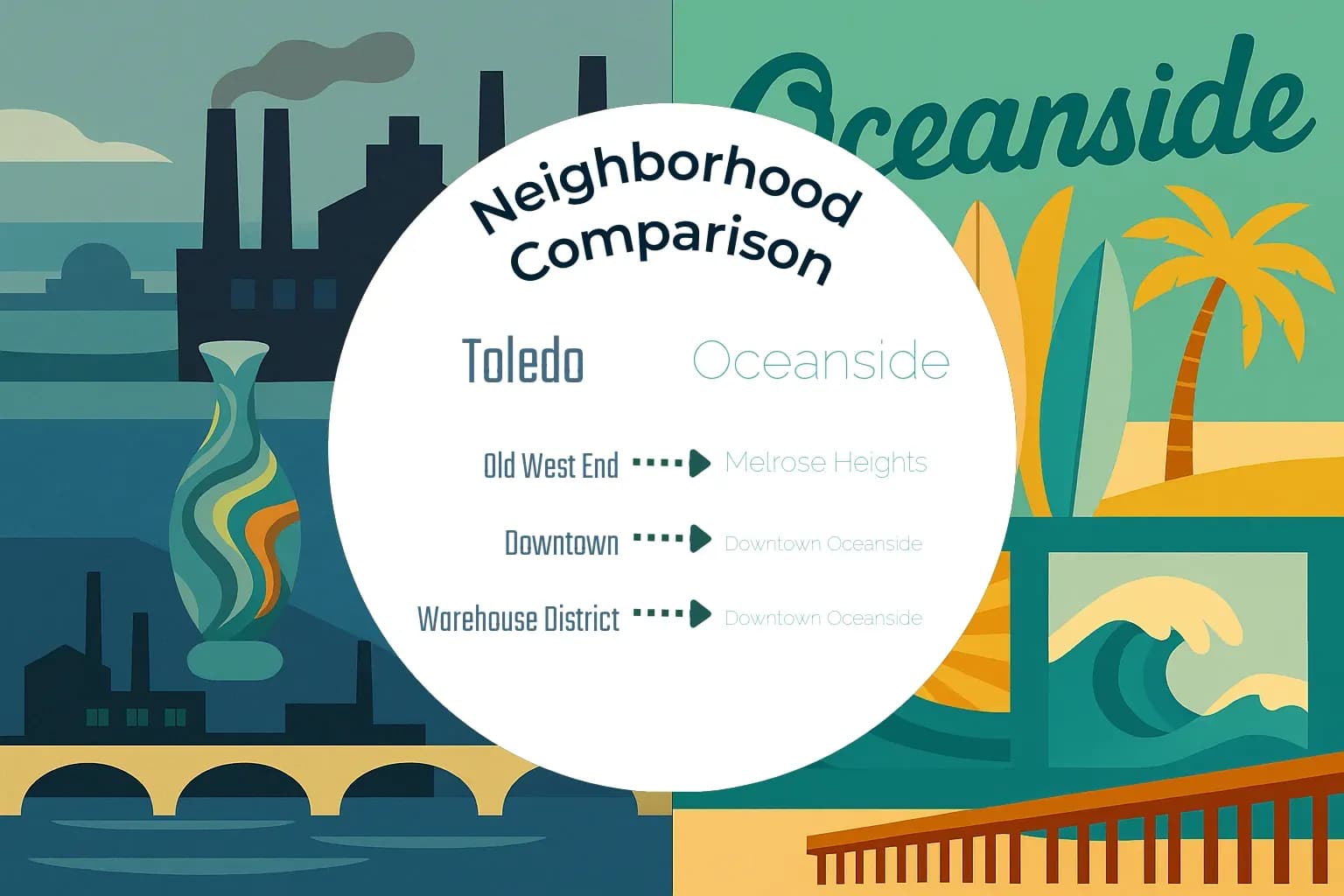 Toledo vs Oceanside Neighborhood Comparison