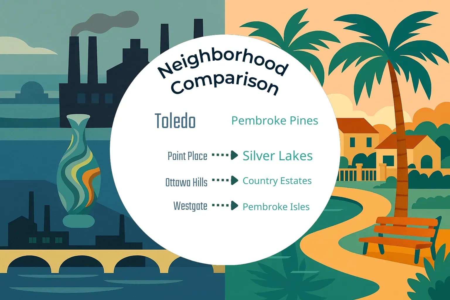 Toledo vs Pembroke Pines Neighborhood Comparison