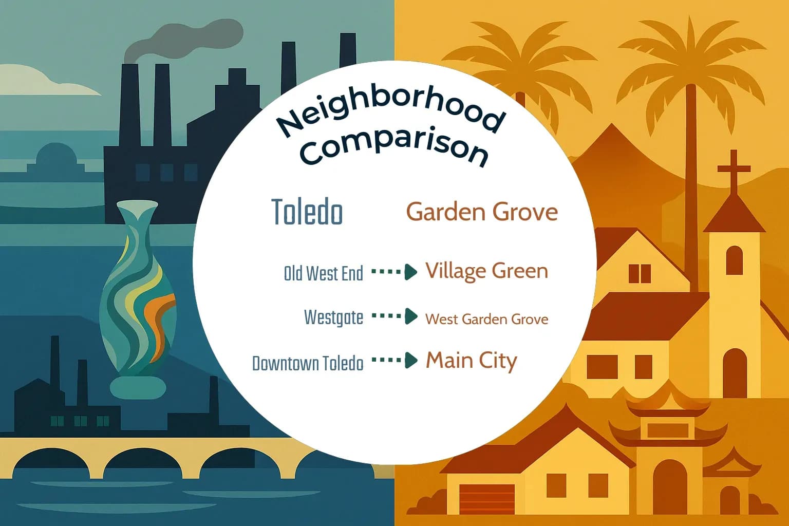 Toledo vs Garden Grove Neighborhood Comparison