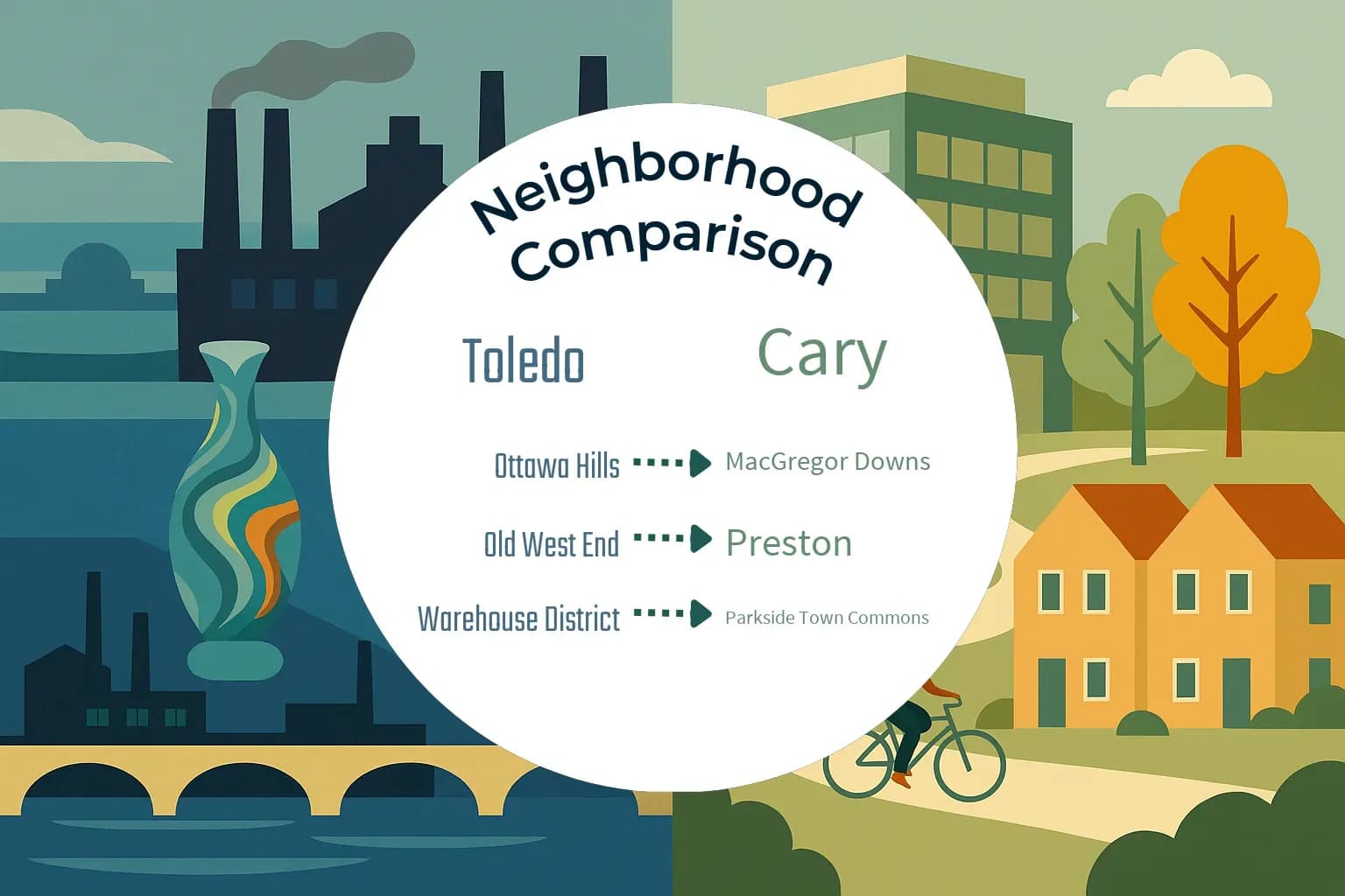 Toledo vs Cary Neighborhood Comparison