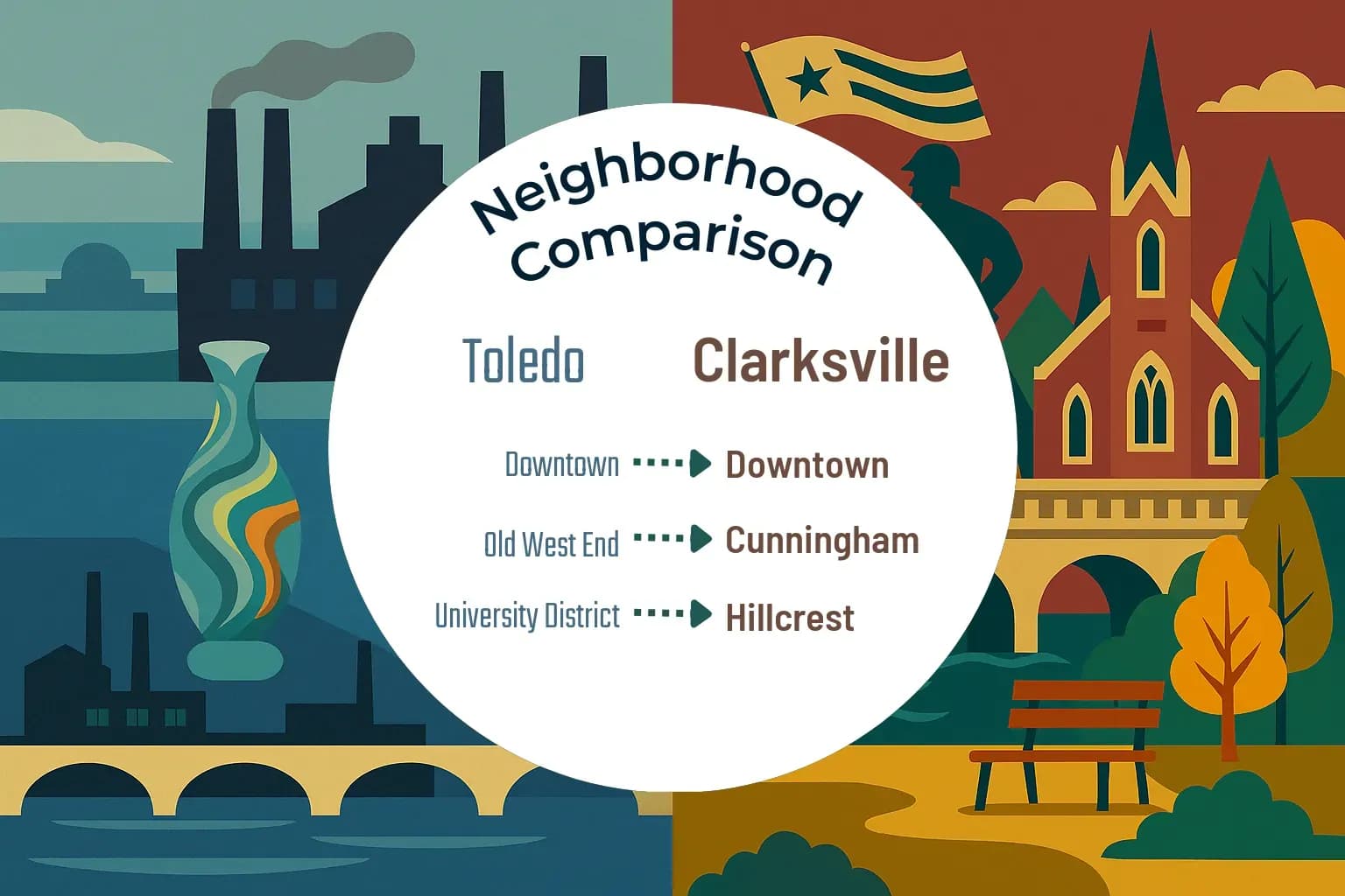 Toledo vs Clarksville Neighborhood Comparison