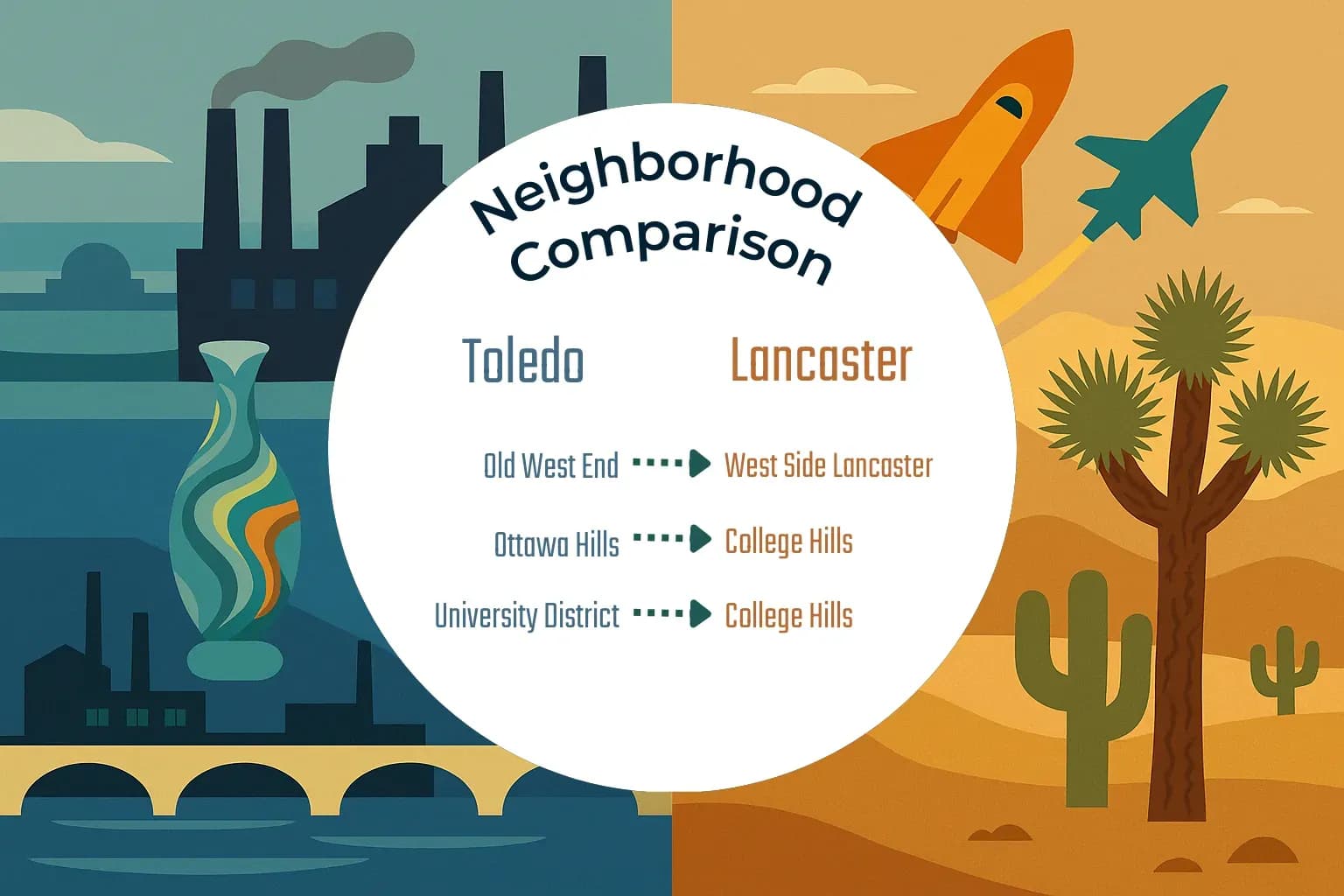 Toledo vs Lancaster Neighborhood Comparison
