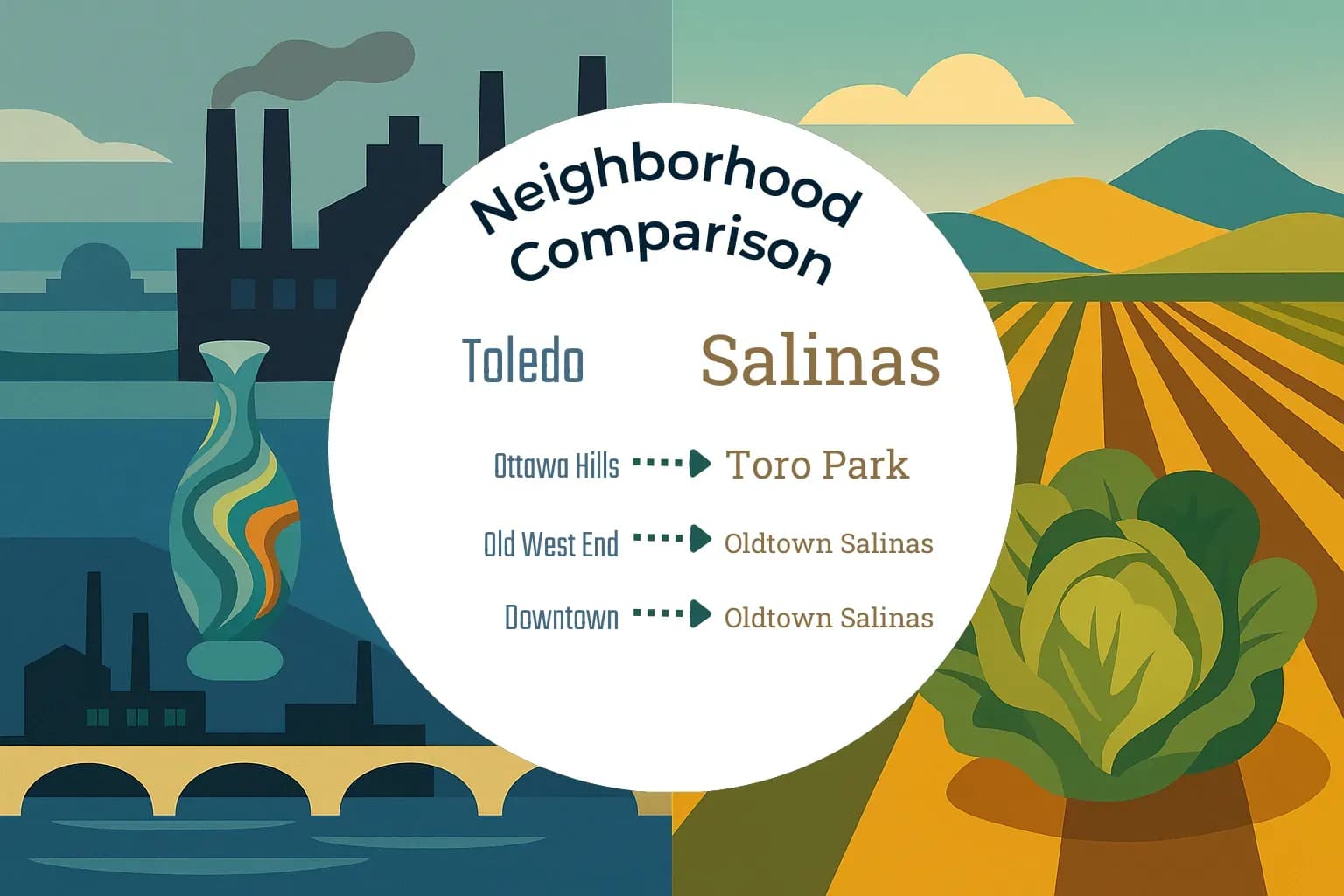 Toledo vs Salinas Neighborhood Comparison