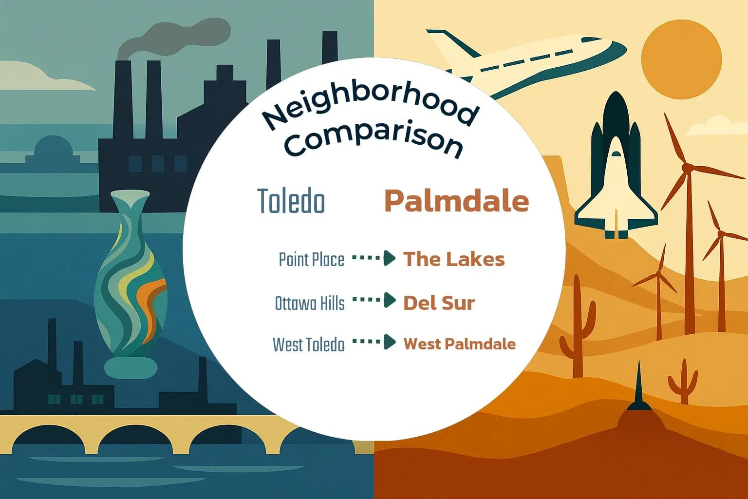 Toledo vs Palmdale Neighborhood Comparison