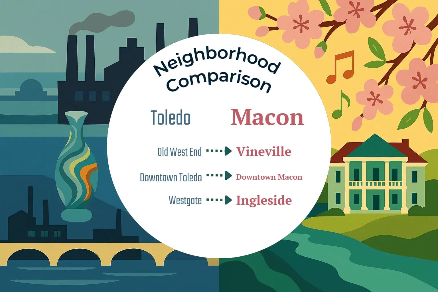 Toledo vs Macon Neighborhood Comparison