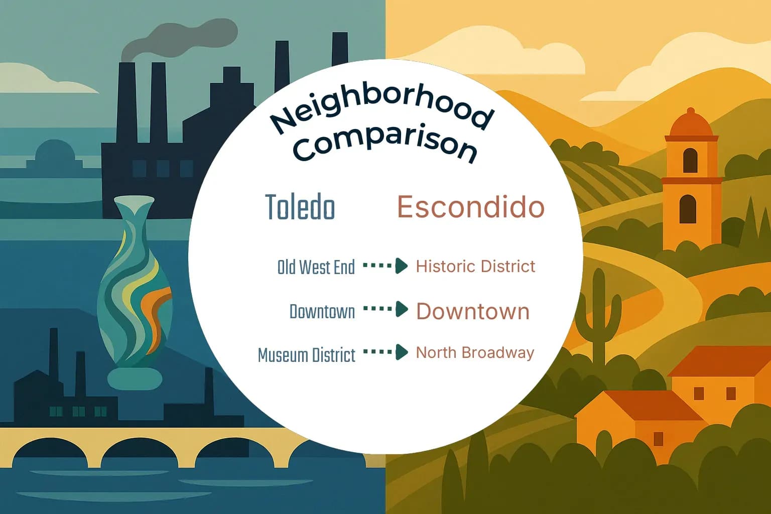 Toledo vs Escondido Neighborhood Comparison