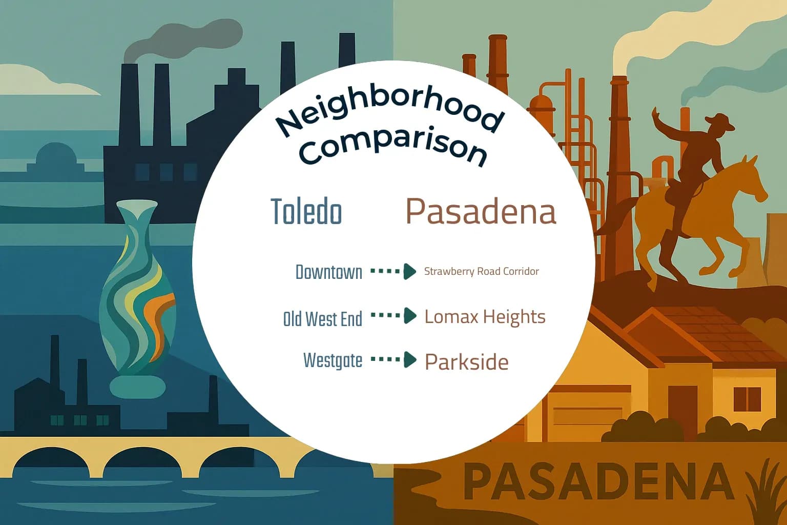 Toledo vs Pasadena Neighborhood Comparison
