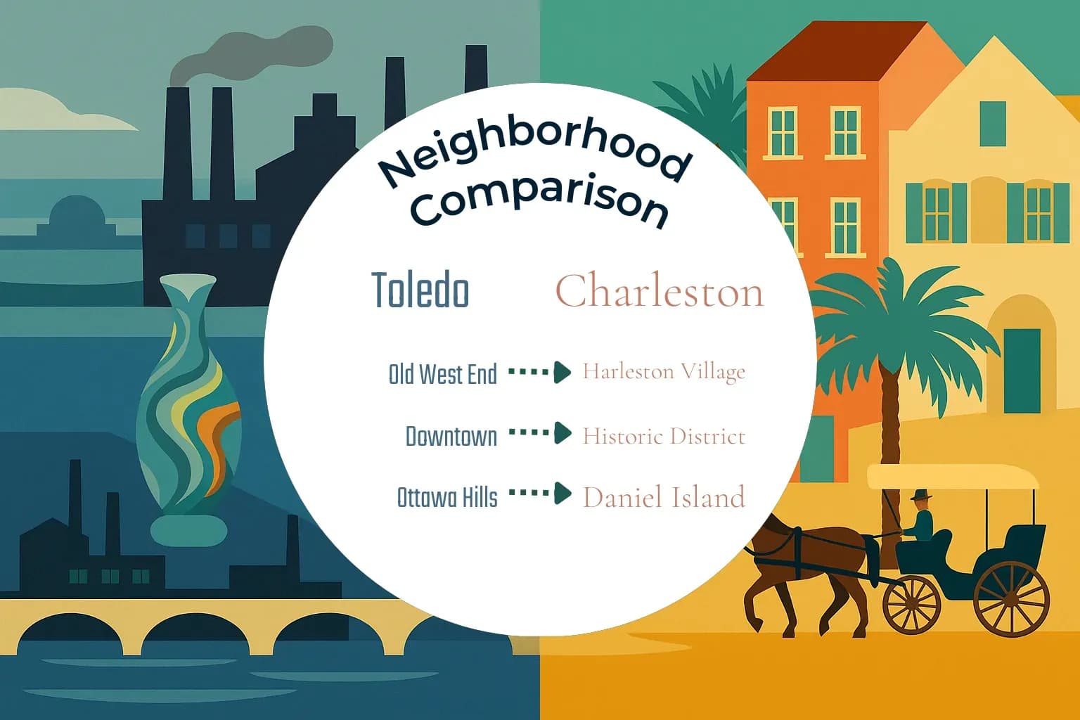 Toledo vs Charleston Neighborhood Comparison
