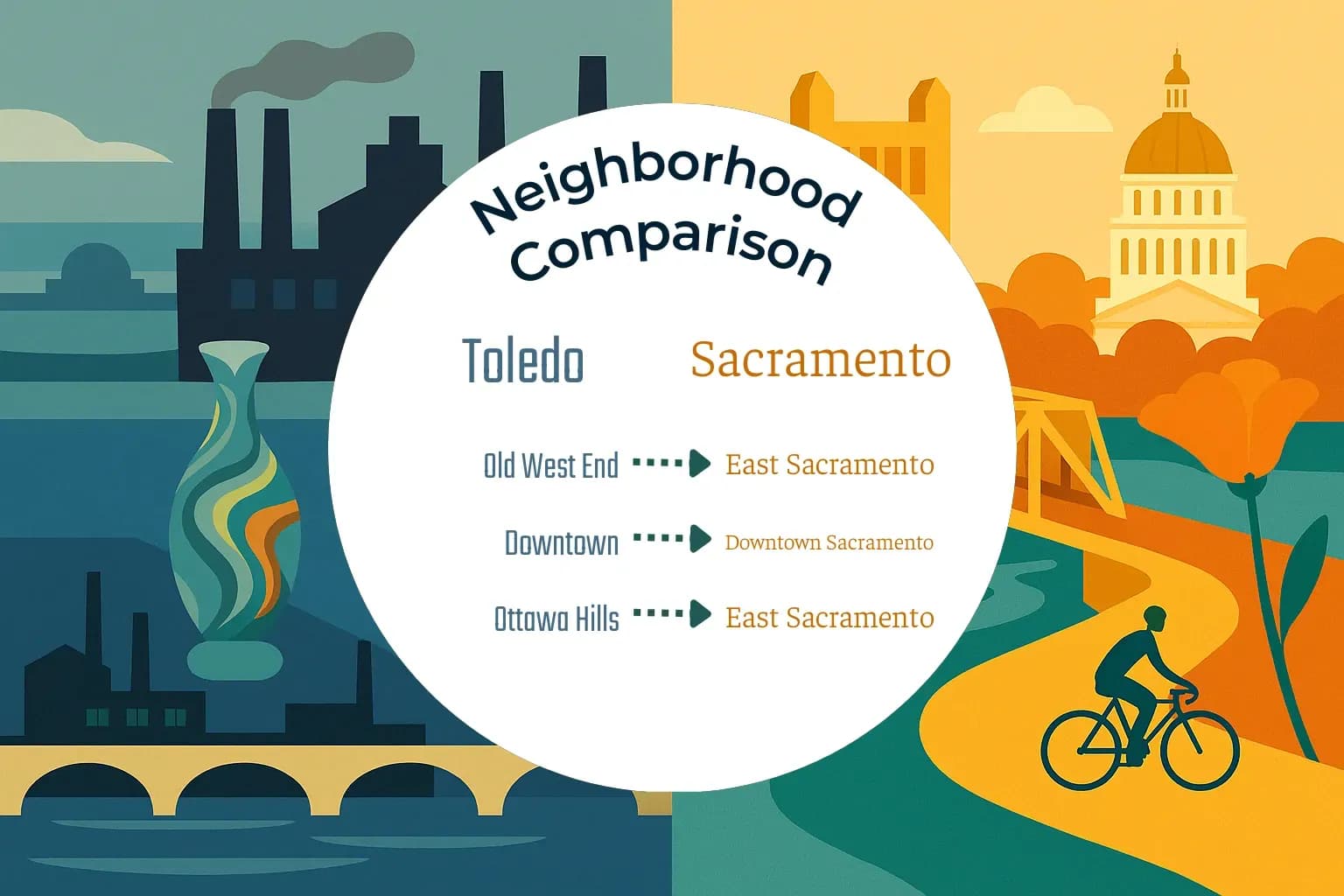 Toledo vs Sacramento Neighborhood Comparison