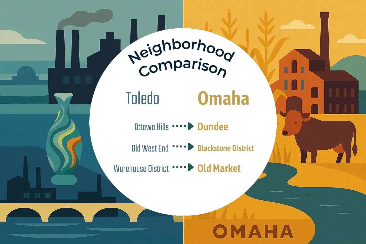 Toledo vs Omaha Neighborhood Comparison