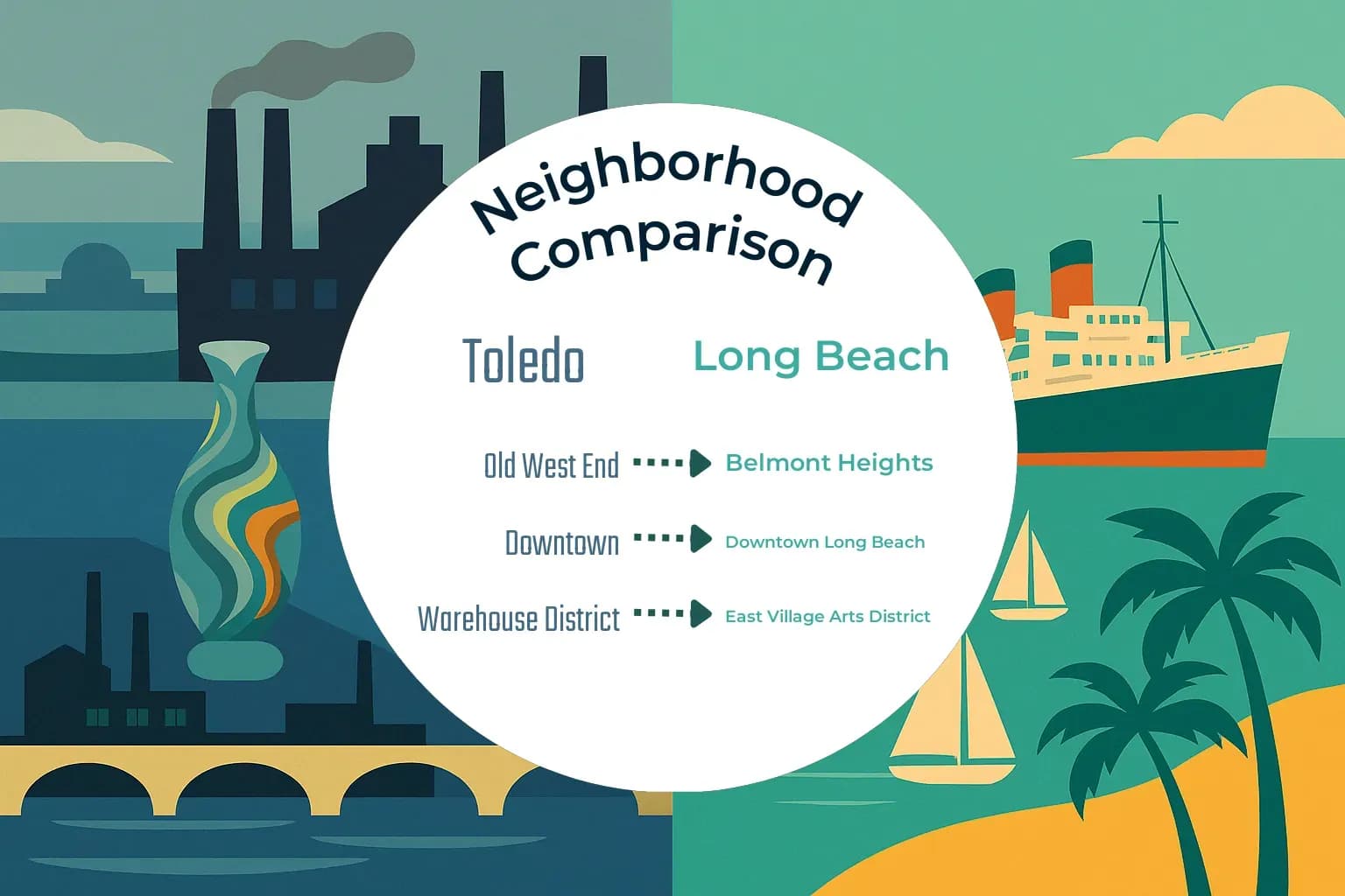 Toledo vs Long Beach Neighborhood Comparison