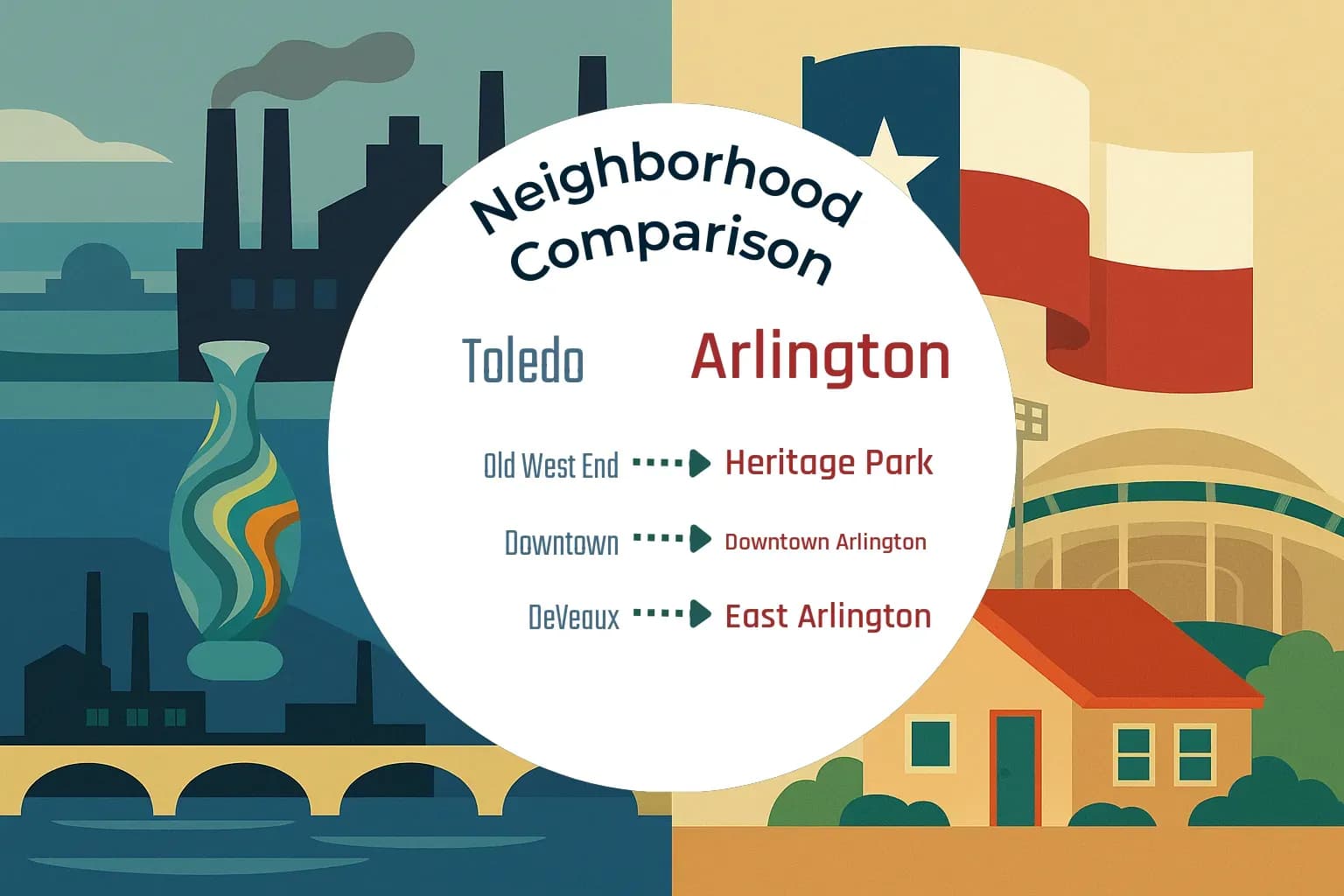 Toledo vs Arlington Neighborhood Comparison