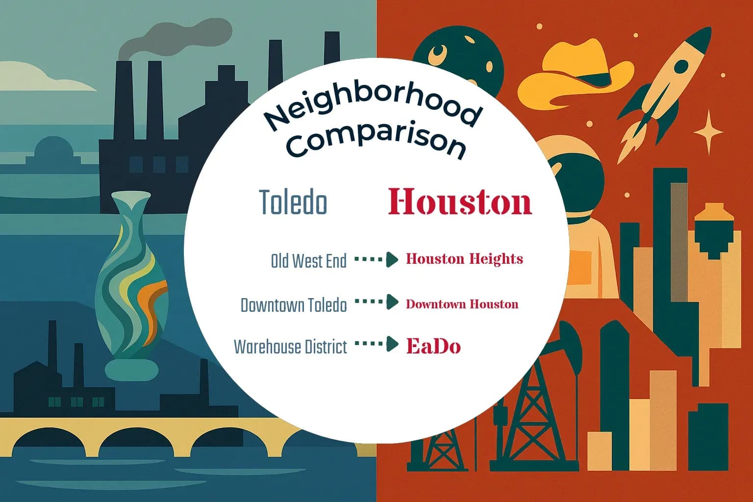 Toledo vs Houston Neighborhood Comparison