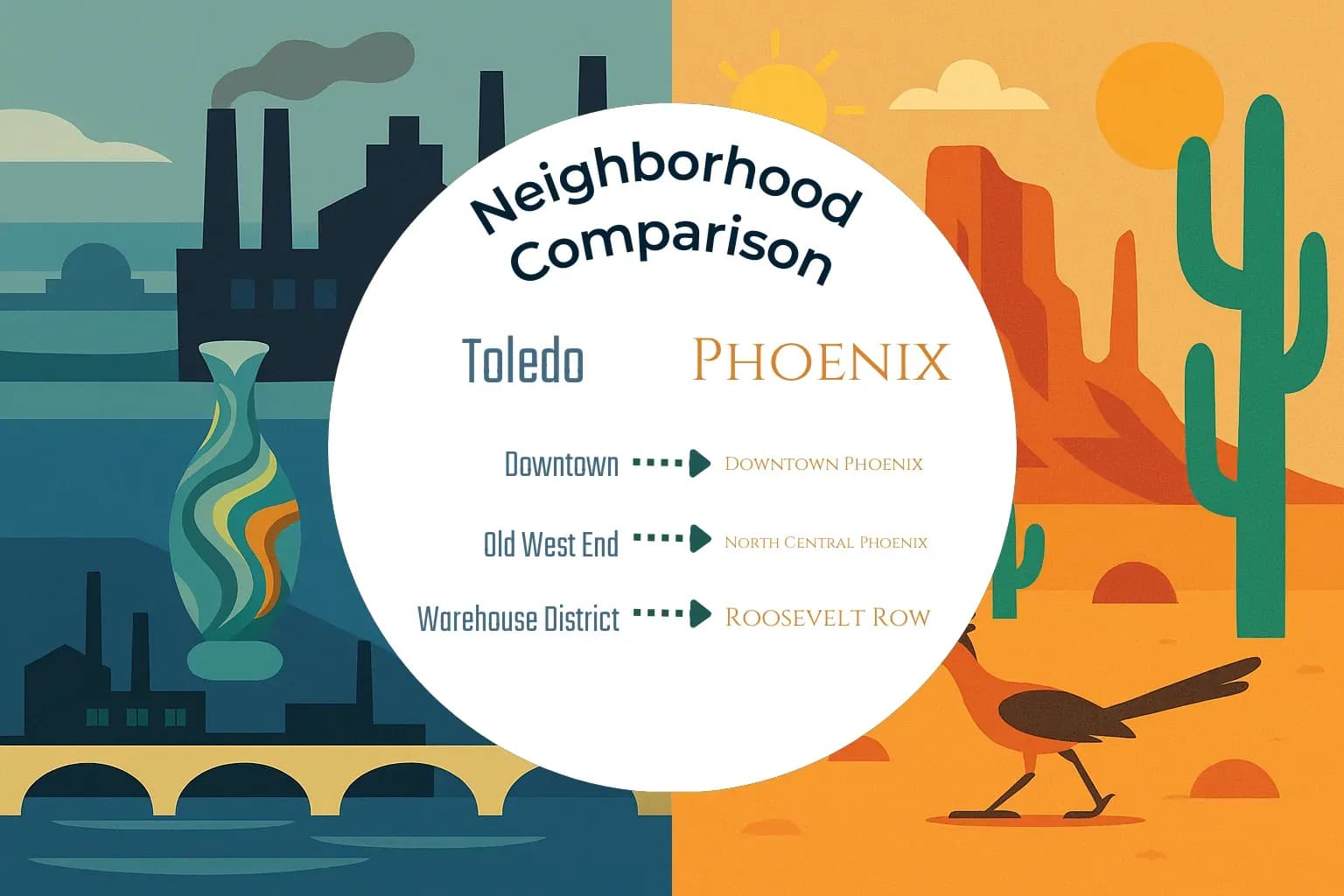 Toledo vs Phoenix Neighborhood Comparison