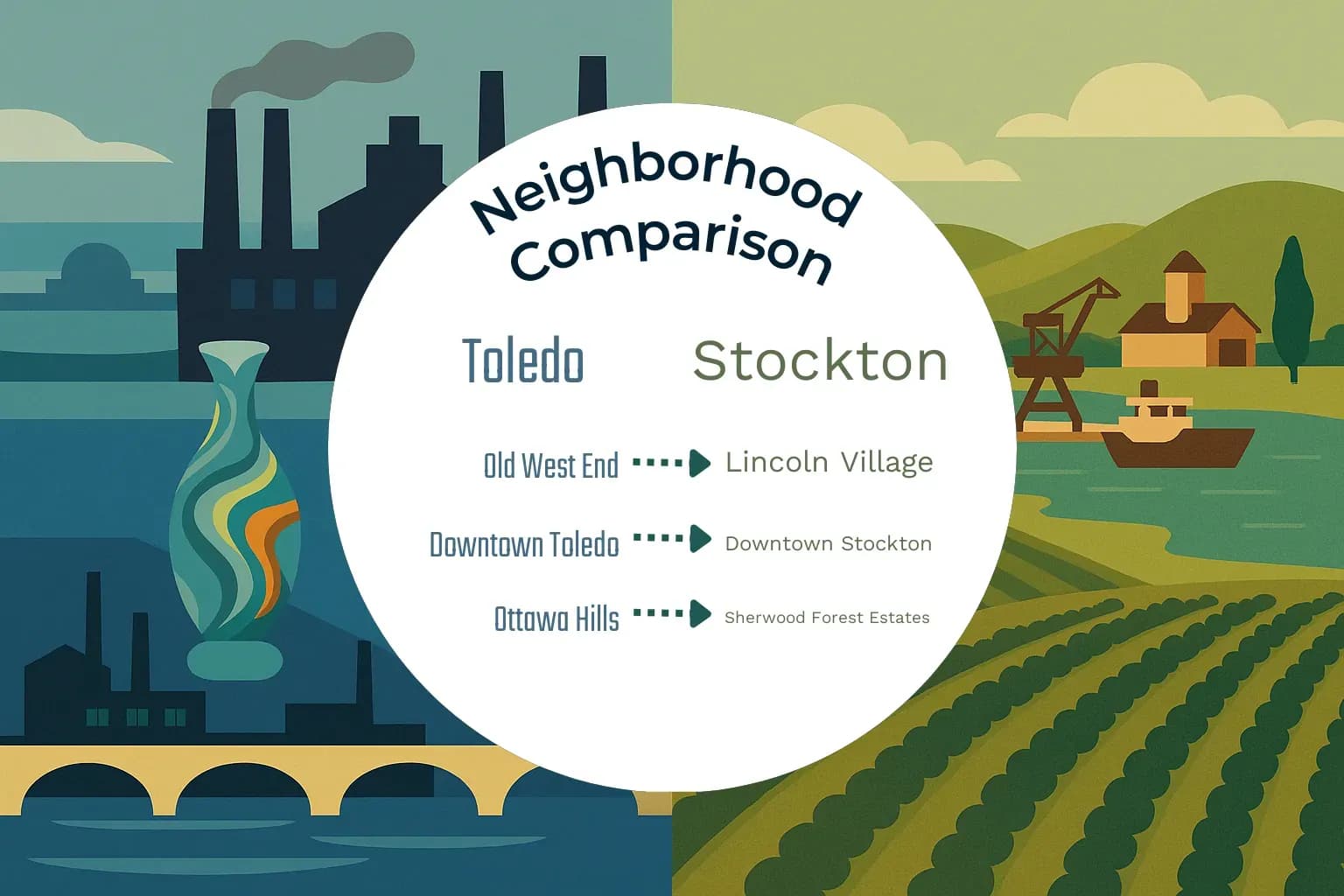 Toledo vs Stockton Neighborhood Comparison